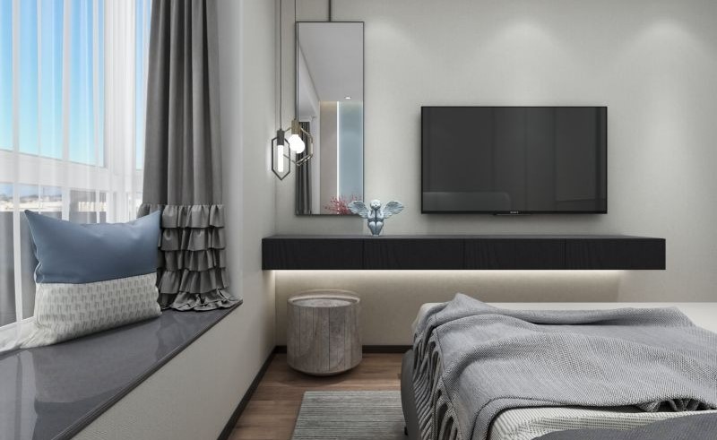 Kệ tivi kết hợp bàn trang điểm: Giải pháp 2 trong 1 được ưa chuộng 