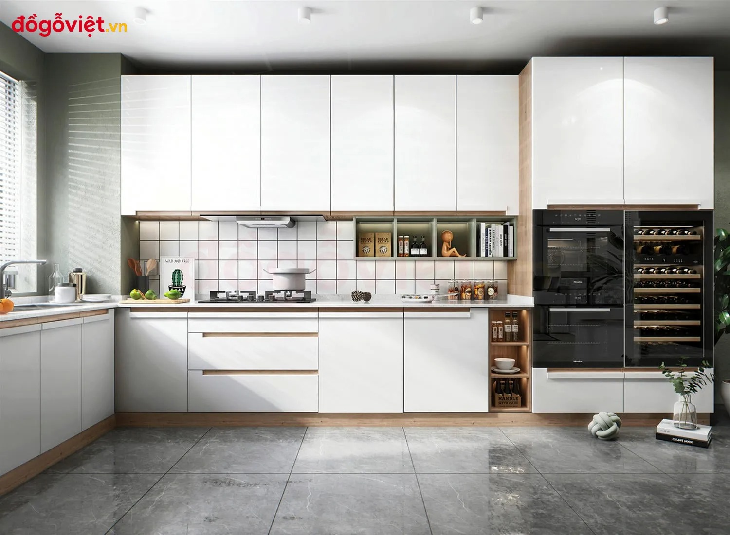 Kênh Đồ Gỗ Việt đóng tủ bếp Acrylic theo yêu cầu, chuẩn đẹp hiện đại Kênh Đồ Gỗ Việt đóng tủ bếp Acrylic theo yêu cầu, chuẩn đẹp hiện đại