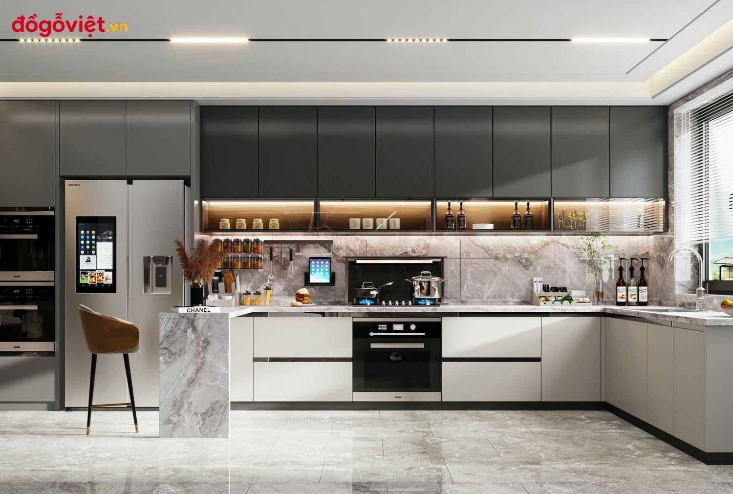 Kh&aacute;m ph&aacute; c&aacute;c d&ograve;ng tủ bếp m&agrave;u ghi x&aacute;m đẹp, cao cấp đ&aacute;ng mua nhất  