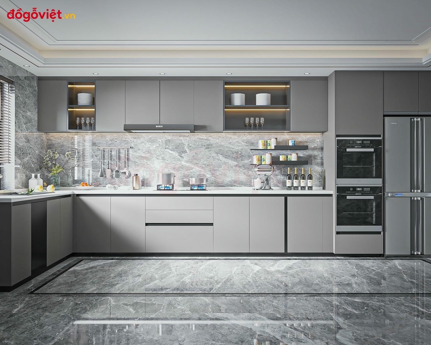 Kh&aacute;m ph&aacute; c&aacute;c d&ograve;ng tủ bếp m&agrave;u ghi x&aacute;m đẹp, cao cấp đ&aacute;ng mua nhất  
