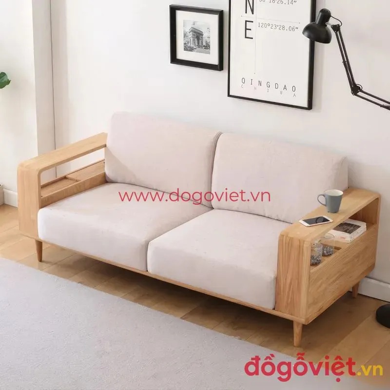 Kh&aacute;m ph&aacute; sức h&uacute;t của ghế sofa gỗ nệm m&uacute;t trong ph&ograve;ng kh&aacute;ch 