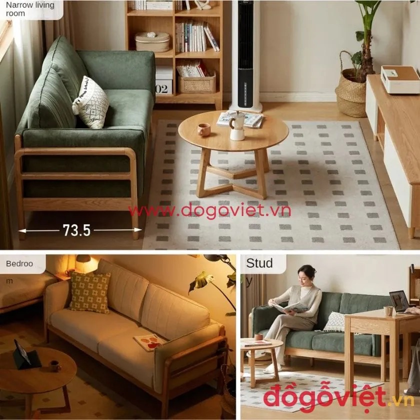 Kh&aacute;m ph&aacute; sức h&uacute;t của ghế sofa gỗ nệm m&uacute;t trong ph&ograve;ng kh&aacute;ch 