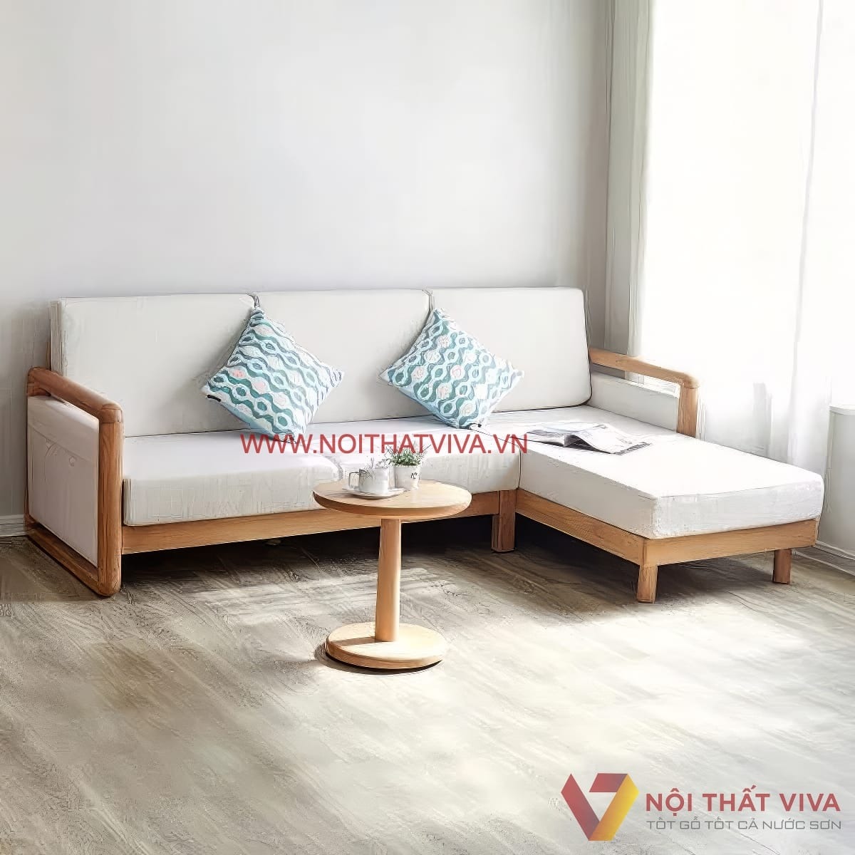 Kh&aacute;m ph&aacute; sức h&uacute;t của ghế sofa gỗ nệm m&uacute;t trong ph&ograve;ng kh&aacute;ch 