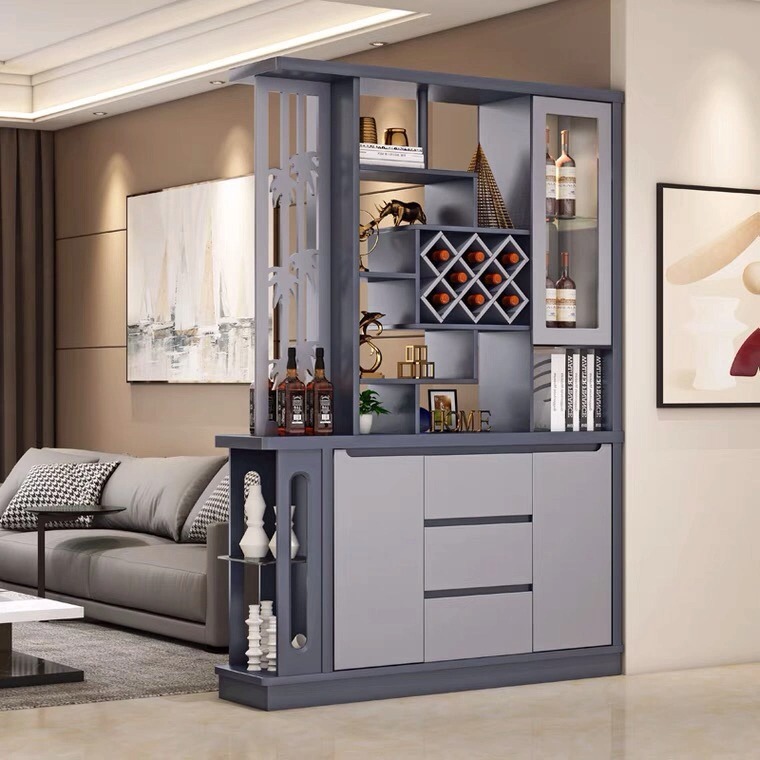 Kinh nghiệm chọn vách ngăn tủ rượu phòng khách vừa đẹp vừa tiện dụng