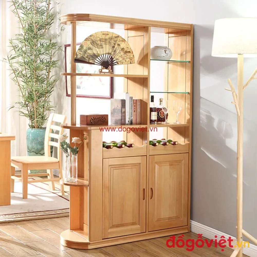 Kinh nghiệm chọn vách ngăn tủ rượu phòng khách vừa đẹp vừa tiện dụng