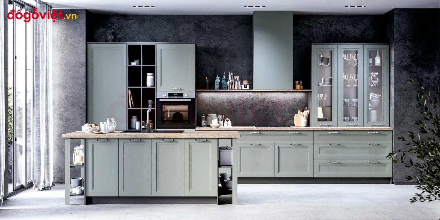 Kinh nghiệm thiết kế, lắp đặt mẫu tủ bếp chữ I đẹp, tiện nghi 