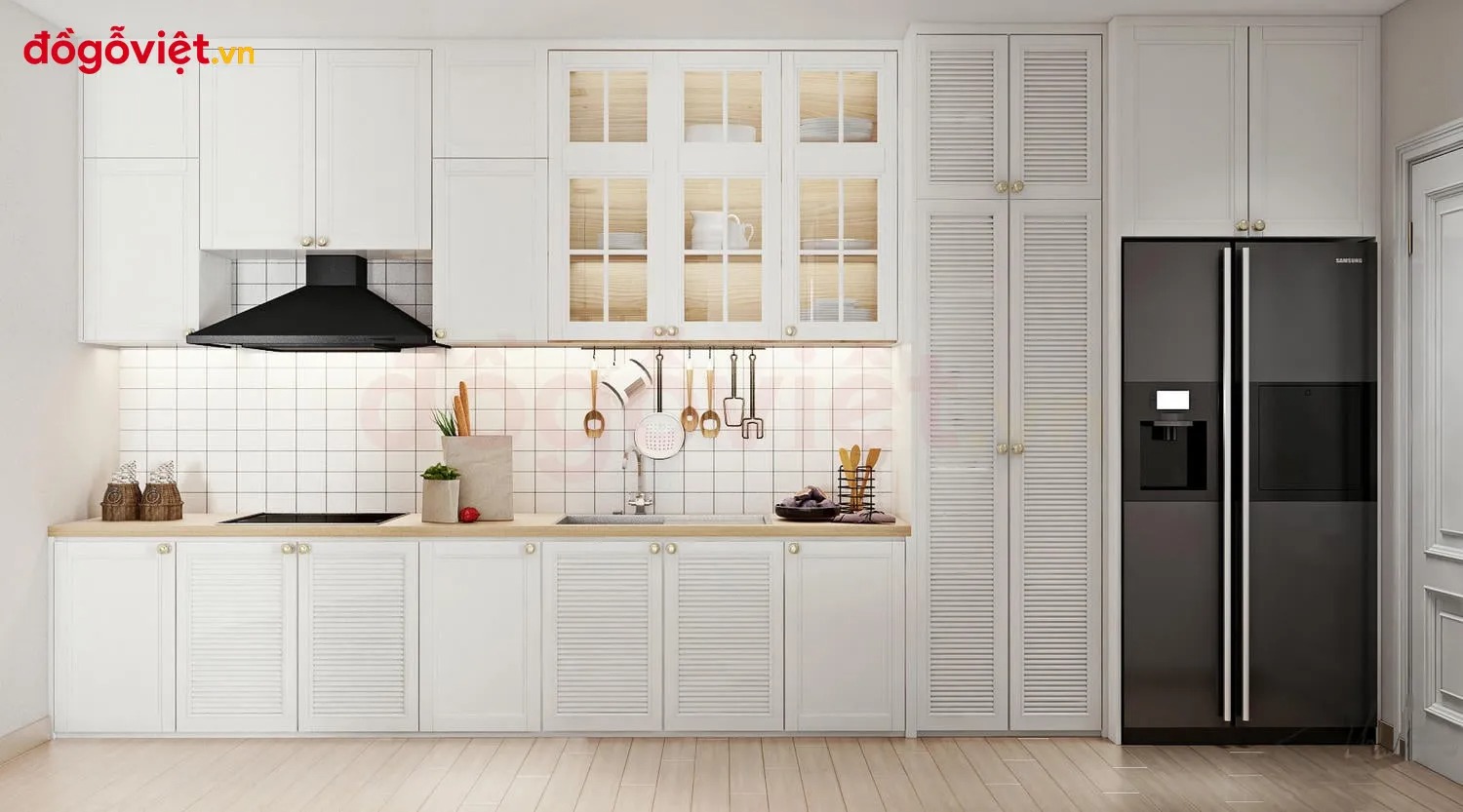 Kinh nghiệm thiết kế, lắp đặt mẫu tủ bếp chữ I đẹp, tiện nghi 