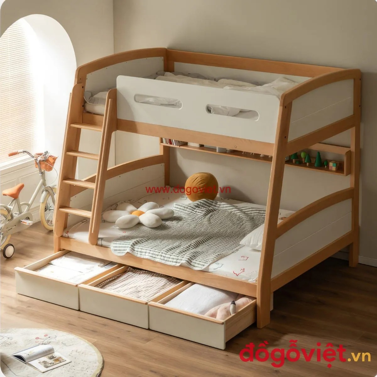 Mẫu giường cho bé bằng gỗ cao cấp, bền đẹp, thông minh, phù hợp mọi lứa tuổi Mẫu giường cho bé bằng gỗ cao cấp, bền đẹp, thông minh, phù hợp mọi lứa tuổi