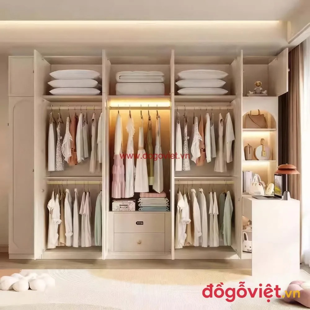 Mua tủ quần áo MDF phủ melamine: 4 lưu ý quan trọng & 3 kiểu dáng đẹp nhất