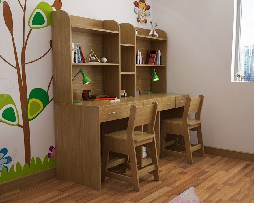 Review những mẫu bàn học đôi đẹp nhất đáng đầu tư cho bé
