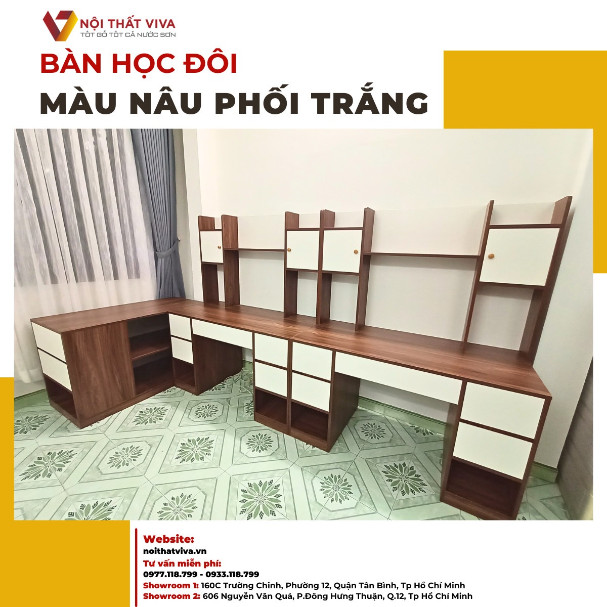 Review những mẫu bàn học đôi đẹp nhất đáng đầu tư cho bé