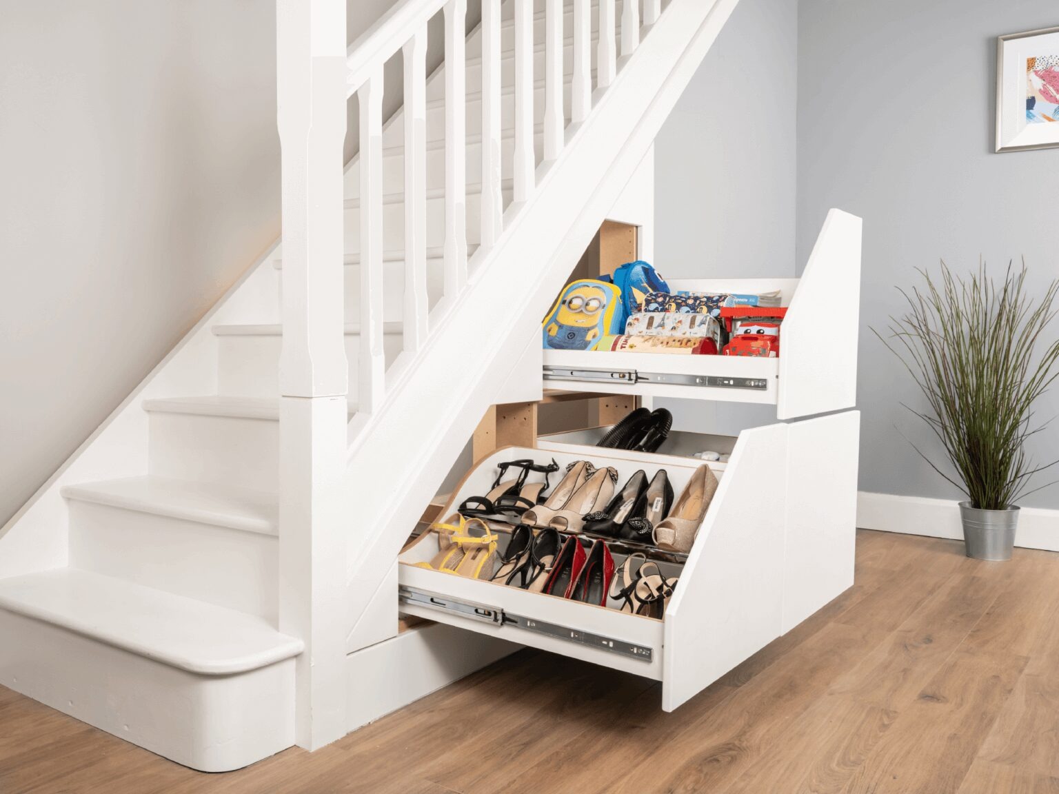 Thiết kế & thi công tủ giày cầu thang đẹp, giá rẻ tại xưởng, phù hợp không gian Thiết kế & thi công tủ giày cầu thang đẹp, giá rẻ tại xưởng, phù hợp không gian