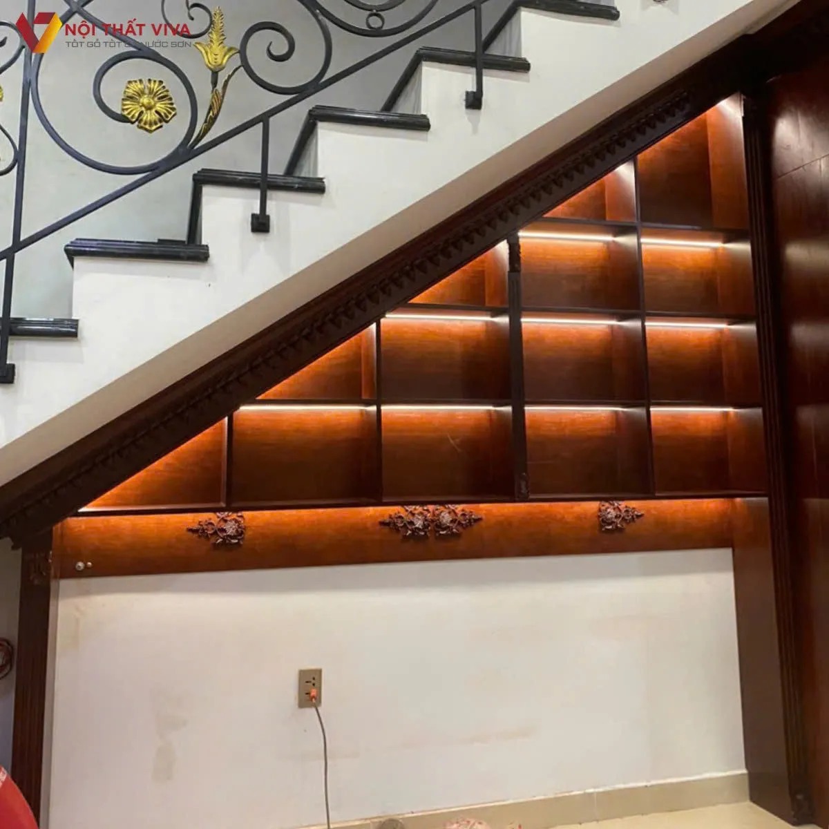 Thiết kế & thi công tủ giày cầu thang đẹp, giá rẻ tại xưởng, phù hợp không gian Thiết kế & thi công tủ giày cầu thang đẹp, giá rẻ tại xưởng, phù hợp không gian