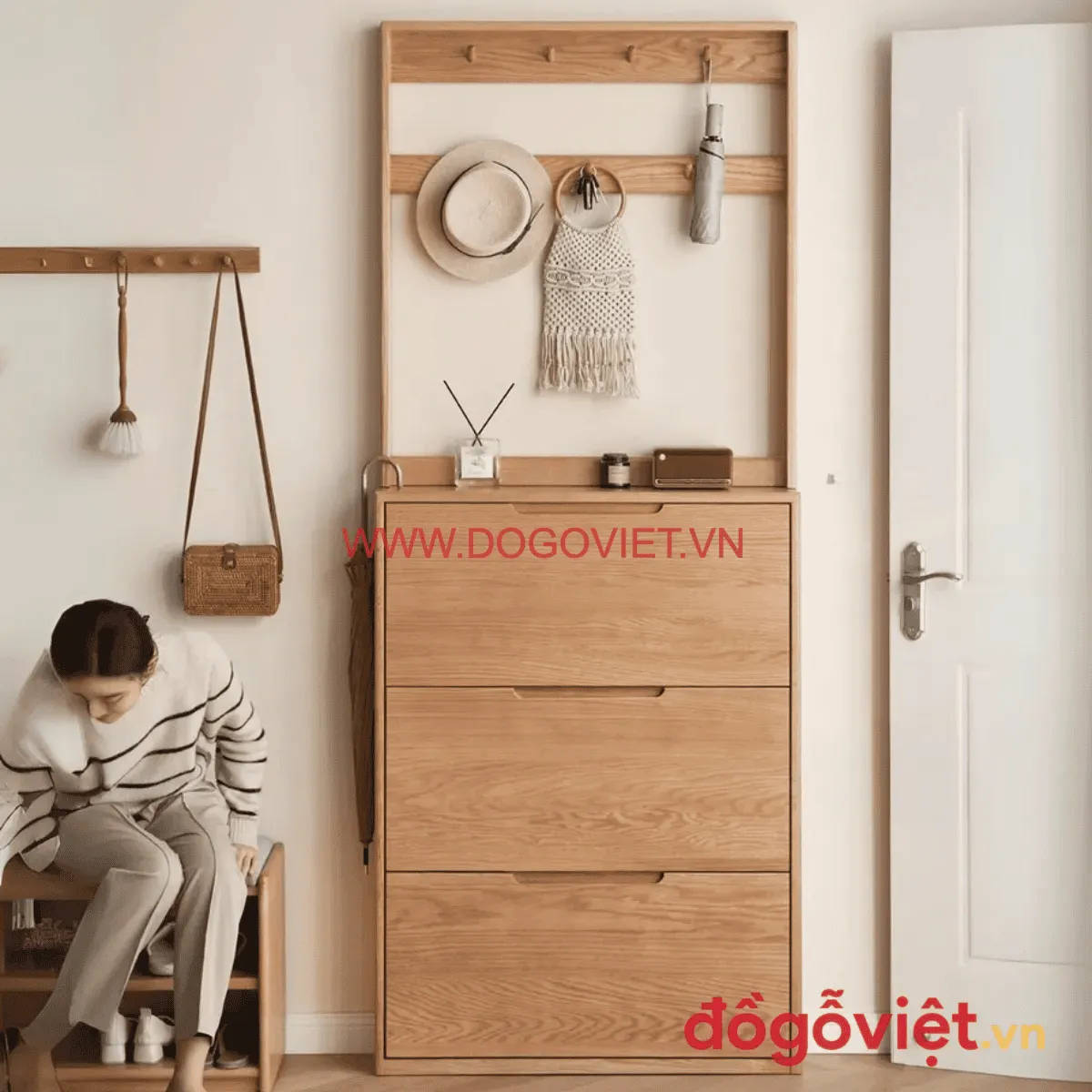 Tủ Giày Dép Gỗ Tự Nhiên Tủ Giày Dép Gỗ Tự Nhiên