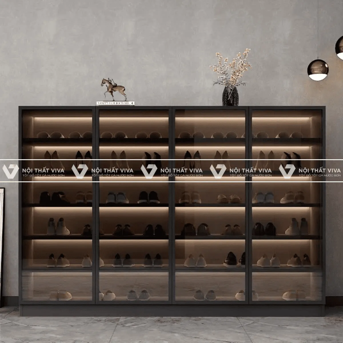 Tủ Giày Cánh Kính Tủ Giày Cánh Kính