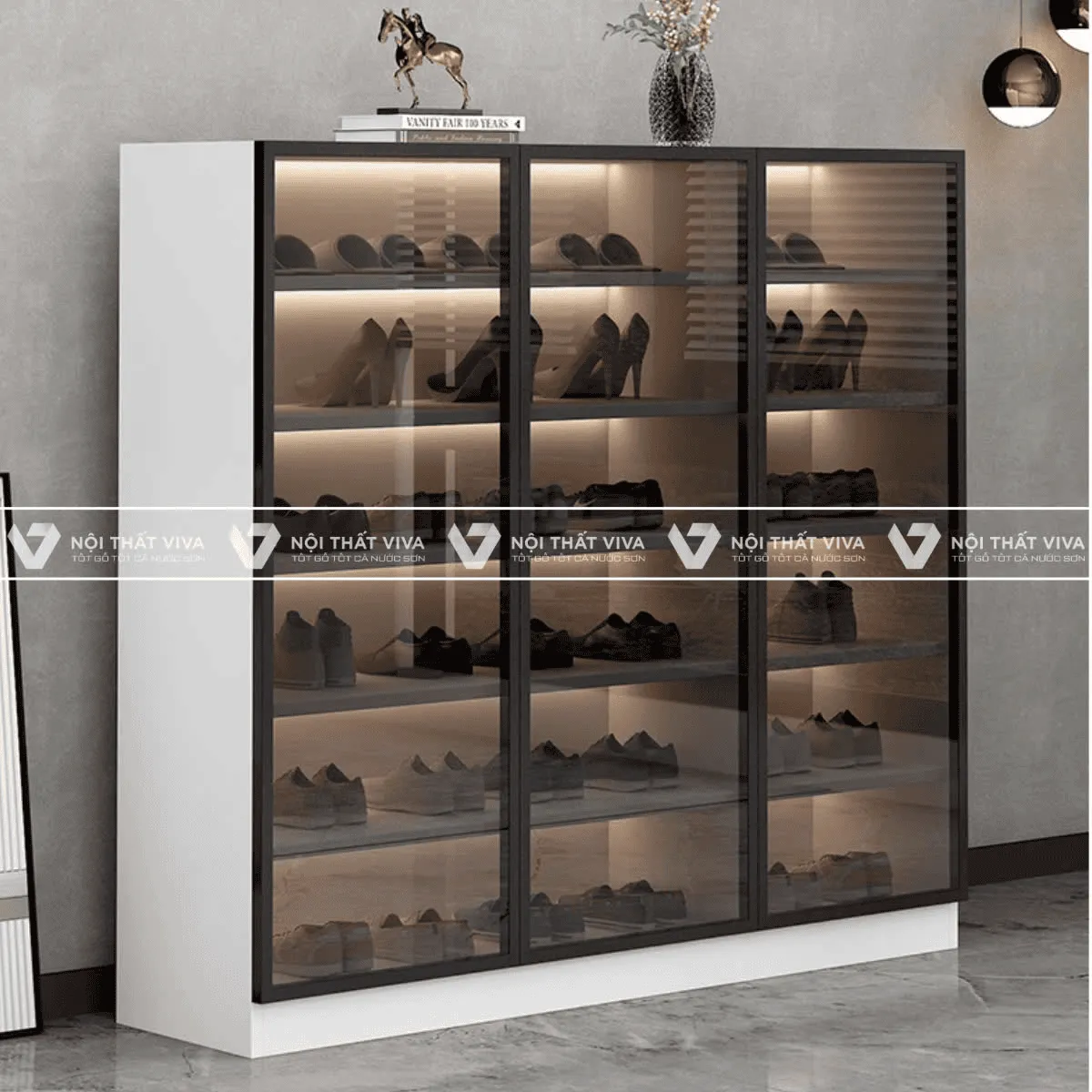 Tủ Giày Cánh Kính Tủ Giày Cánh Kính