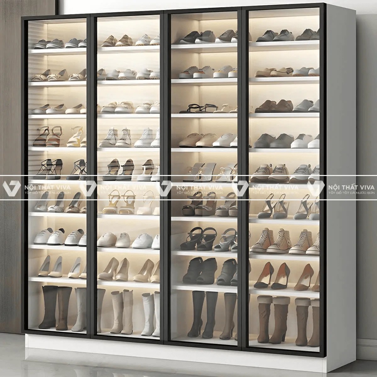 Tủ Giày Cánh Kính Tủ Giày Cánh Kính