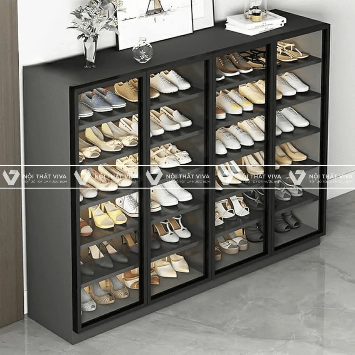 Tủ Giày Cánh Kính Tủ Giày Cánh Kính