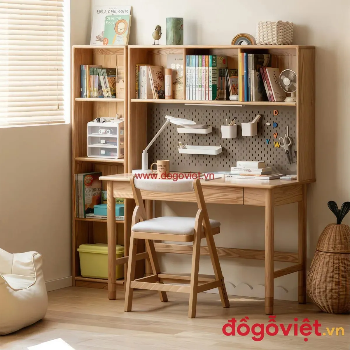 Bàn học gỗ thịt: Xu hướng lựa chọn bền đẹp, an toàn cho bé Bàn học gỗ thịt: Xu hướng lựa chọn bền đẹp, an toàn cho bé