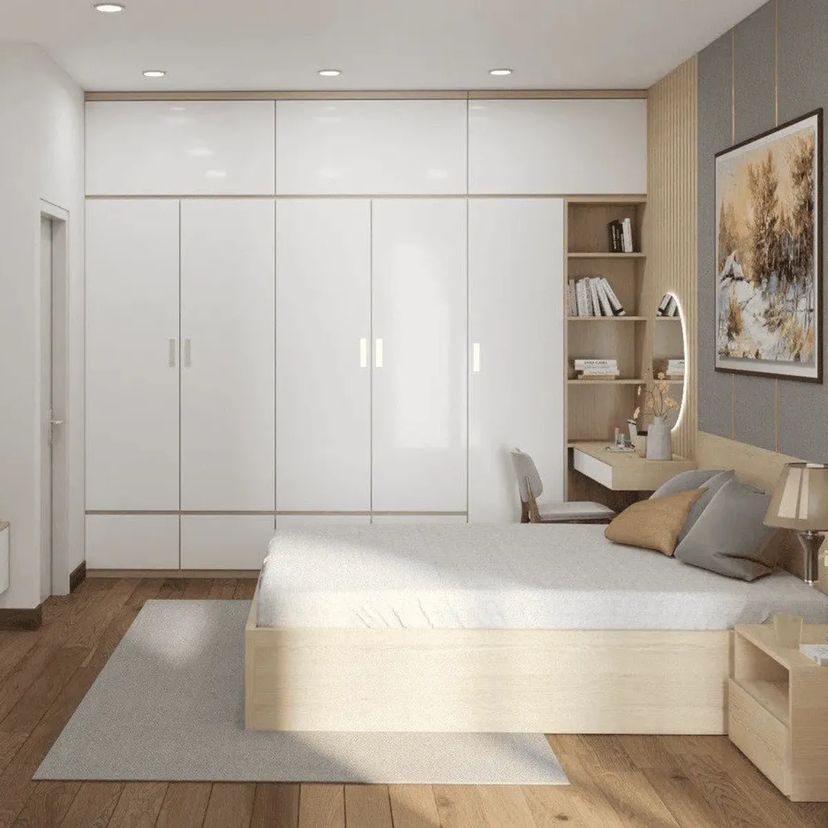 Kích thước tiêu chuẩn tủ quần áo kịch trần theo diện tích phòng ngủ 2025 Kích thước tiêu chuẩn tủ quần áo kịch trần theo diện tích phòng ngủ 2025