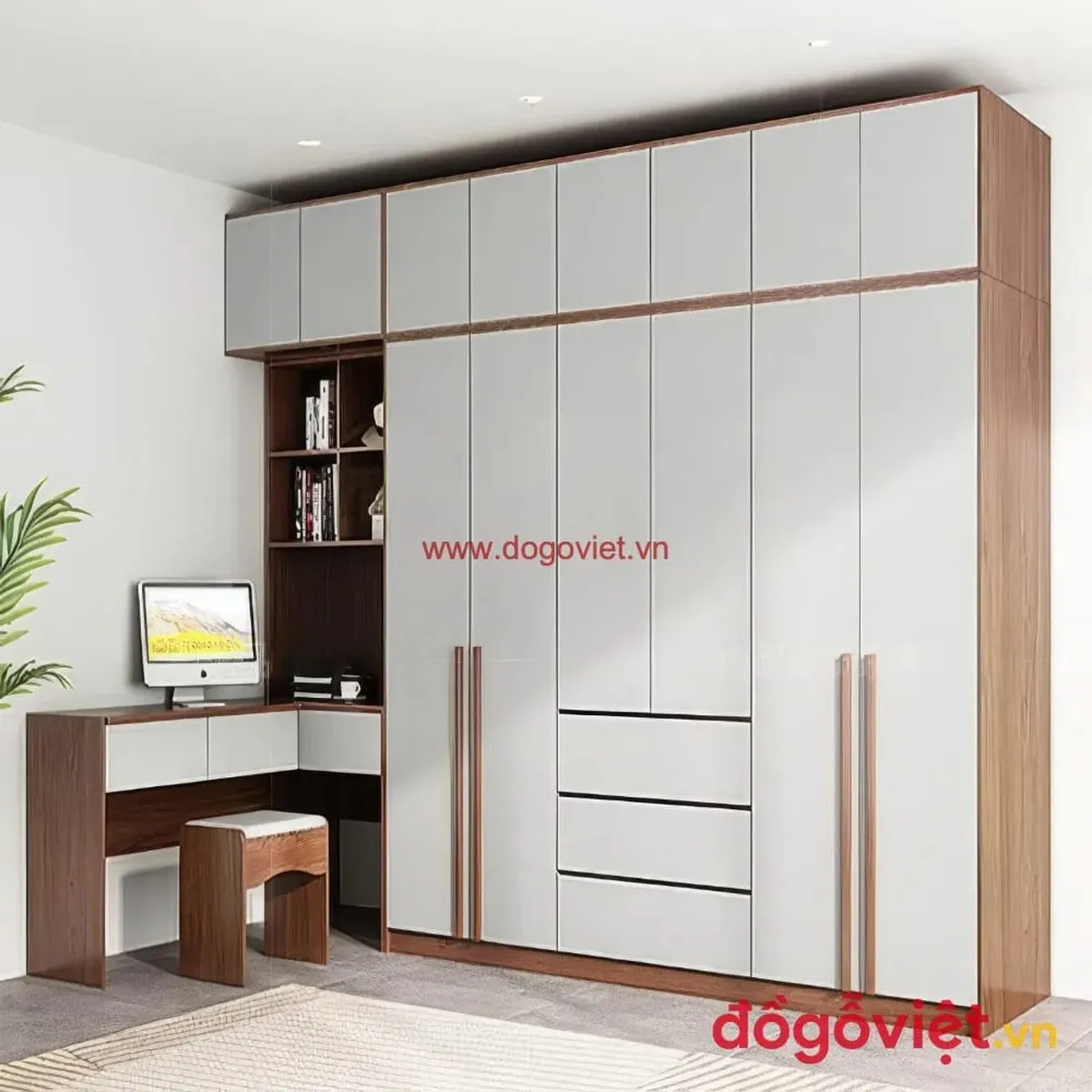 Kích thước tiêu chuẩn tủ quần áo kịch trần theo diện tích phòng ngủ 2025 Kích thước tiêu chuẩn tủ quần áo kịch trần theo diện tích phòng ngủ 2025