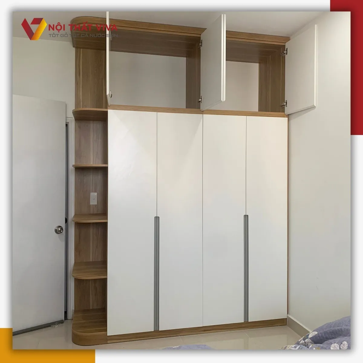 Kích thước tiêu chuẩn tủ quần áo kịch trần theo diện tích phòng ngủ 2025 Kích thước tiêu chuẩn tủ quần áo kịch trần theo diện tích phòng ngủ 2025