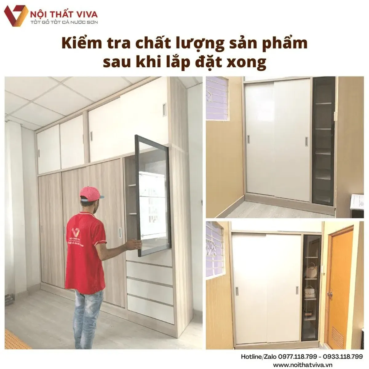 Kích thước tiêu chuẩn tủ quần áo kịch trần theo diện tích phòng ngủ 2025 Kích thước tiêu chuẩn tủ quần áo kịch trần theo diện tích phòng ngủ 2025