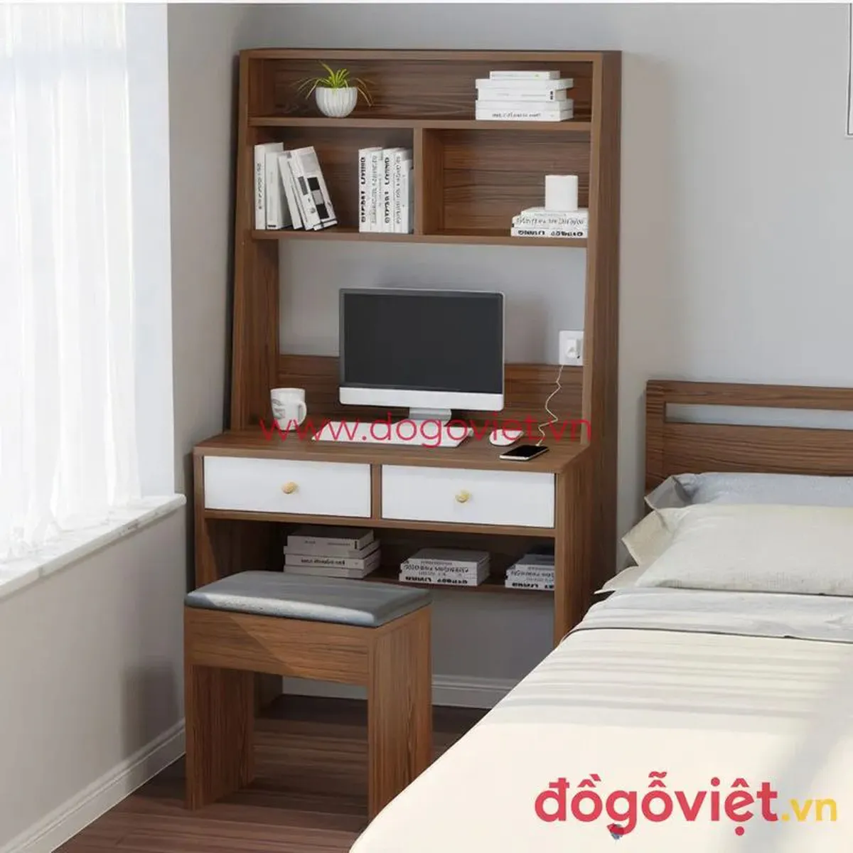 Kinh nghiệm chọn bàn học liền giá sách gỗ công nghiệp bền đẹp, giá hợp lý Kinh nghiệm chọn bàn học liền giá sách gỗ công nghiệp bền đẹp, giá hợp lý