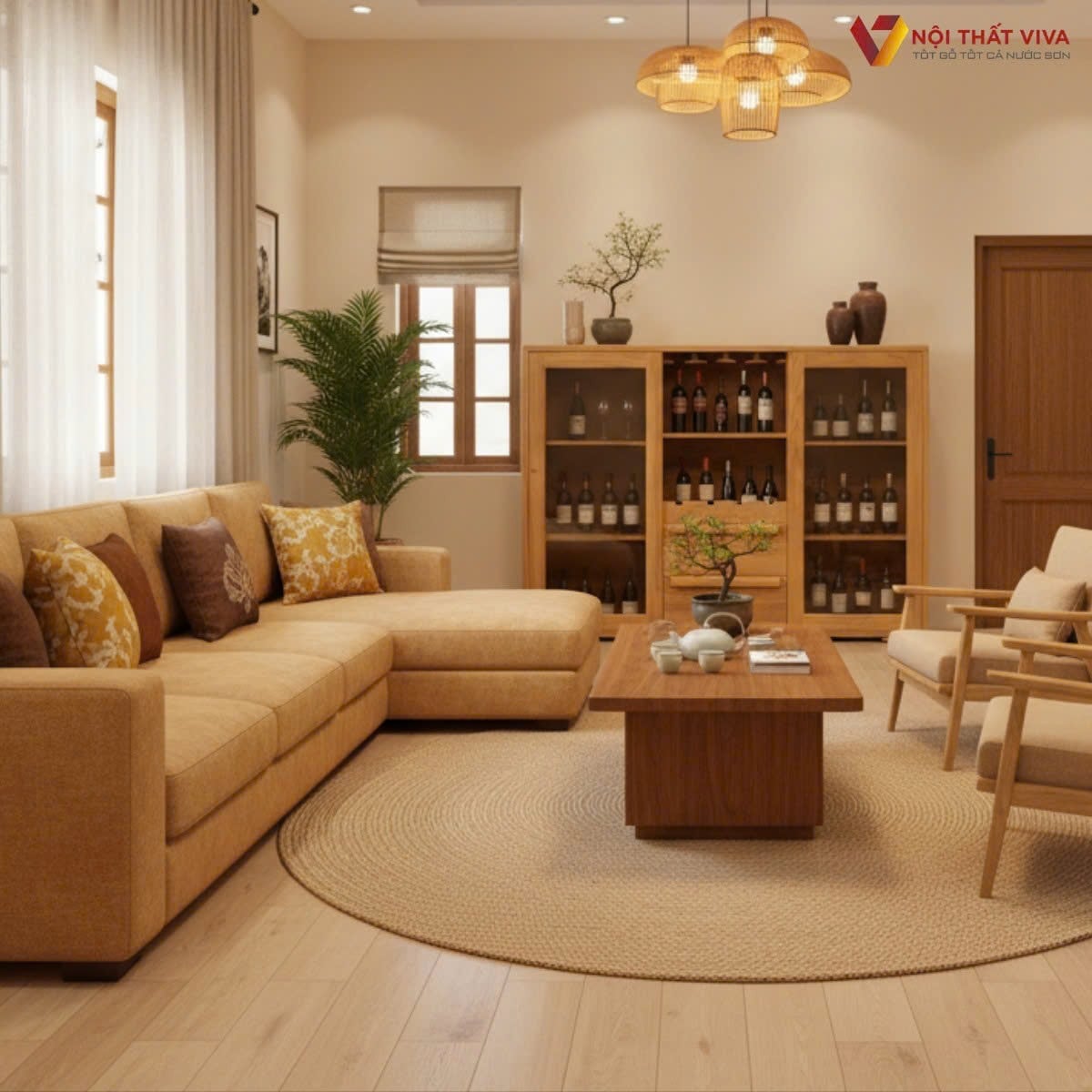 Mẫu tủ rượu bằng gỗ tự nhiên đẹp mắt, báo giá & thiết kế theo yêu cầu