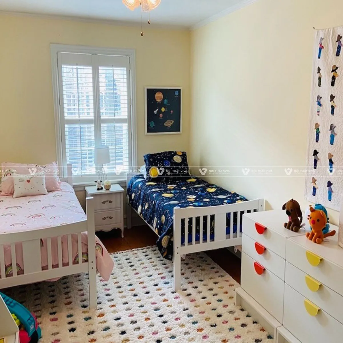 Nguyên tắc cần tắm trong thiết kế phòng cho 2 bé trai và gái đẹp Nguyên tắc cần tắm trong thiết kế phòng cho 2 bé trai và gái đẹp