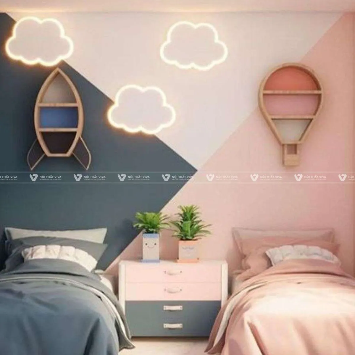 Nguyên tắc cần tắm trong thiết kế phòng cho 2 bé trai và gái đẹp Nguyên tắc cần tắm trong thiết kế phòng cho 2 bé trai và gái đẹp