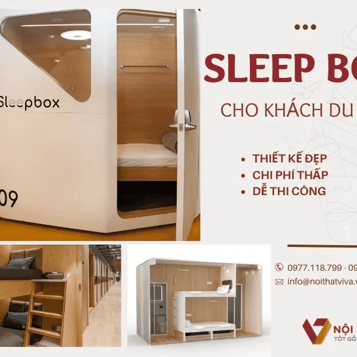 Sleep Box - Hộp Ngủ Hiện Đại, Thi Công Trọn Gói, Trực Tiếp Sản Xuất