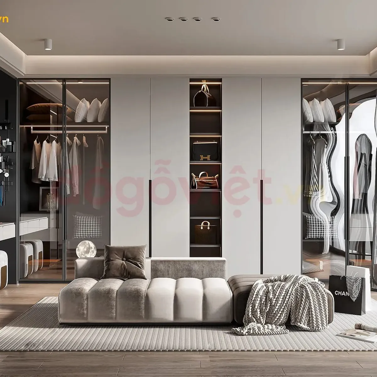 Top 5 mẫu tủ áo cánh kính khung gỗ đẹp xuất sắc và bắt trend nhất