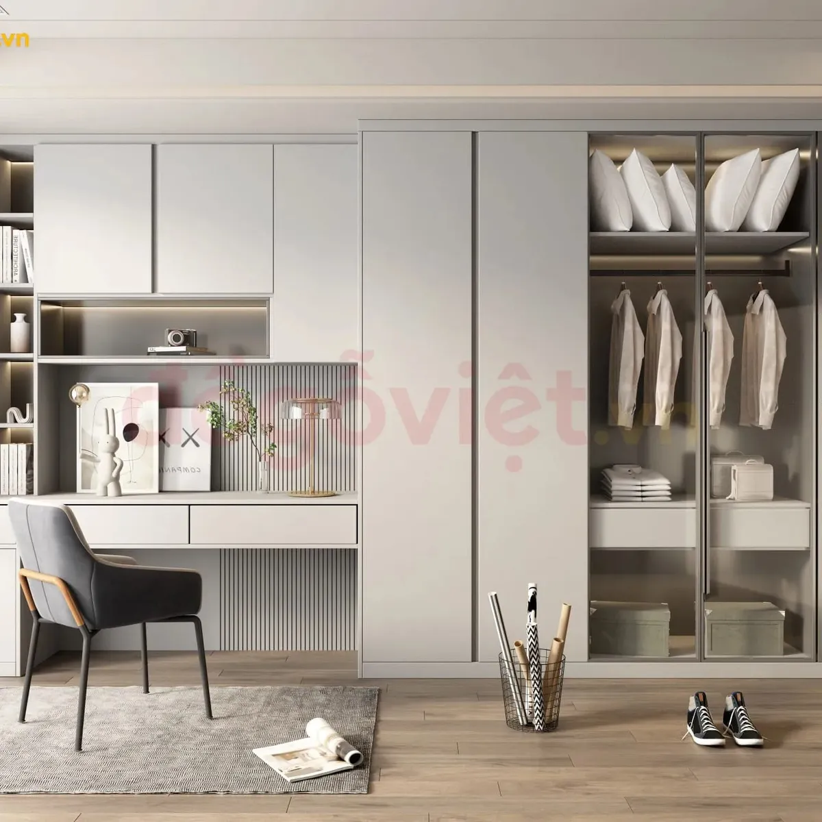 Top 5 mẫu tủ áo cánh kính khung gỗ đẹp xuất sắc và bắt trend nhất