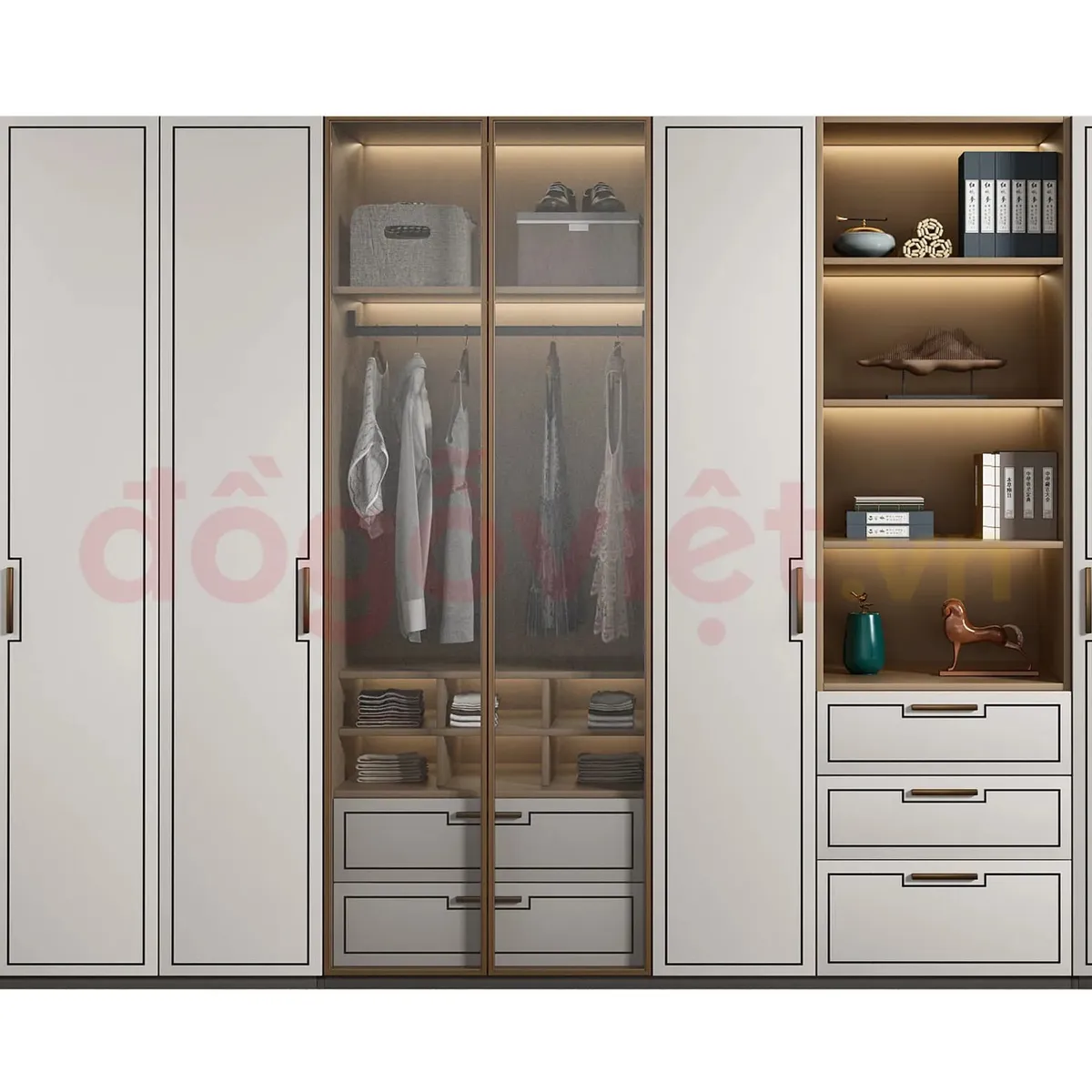 Top 5 mẫu tủ áo cánh kính khung gỗ đẹp xuất sắc và bắt trend nhất