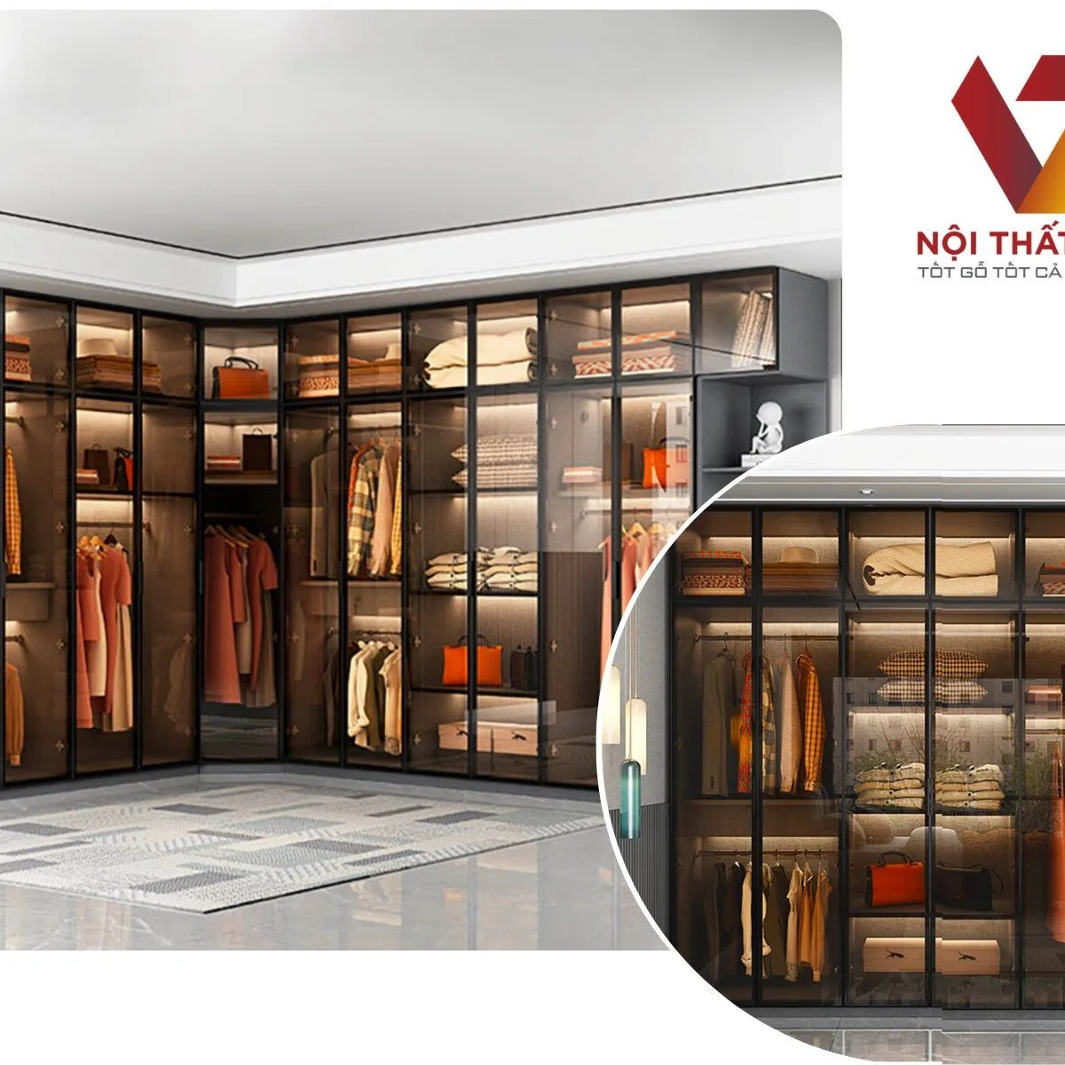 Top 5 mẫu tủ áo cánh kính khung gỗ đẹp xuất sắc và bắt trend nhất