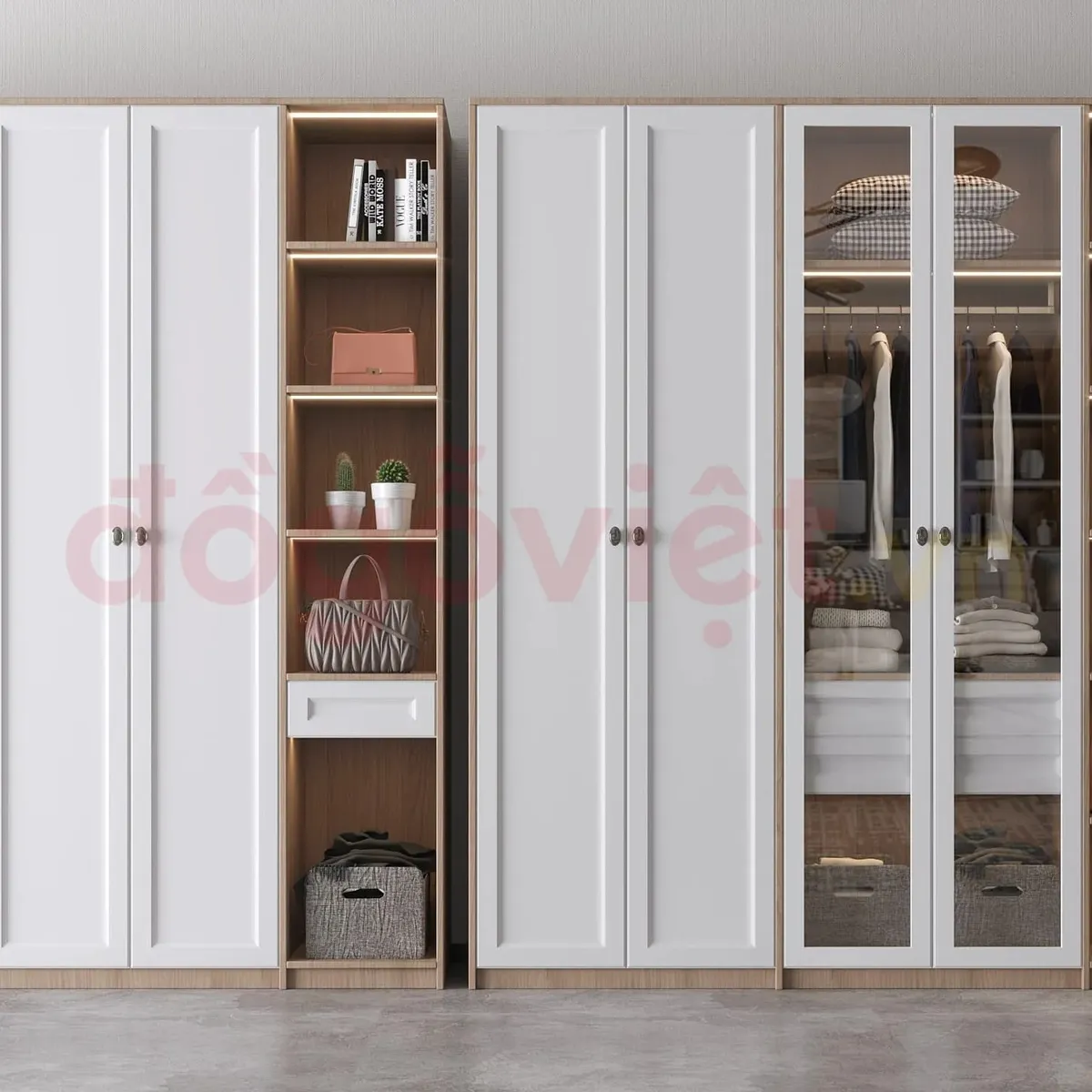 Top 5 mẫu tủ áo cánh kính khung gỗ đẹp xuất sắc và bắt trend nhất