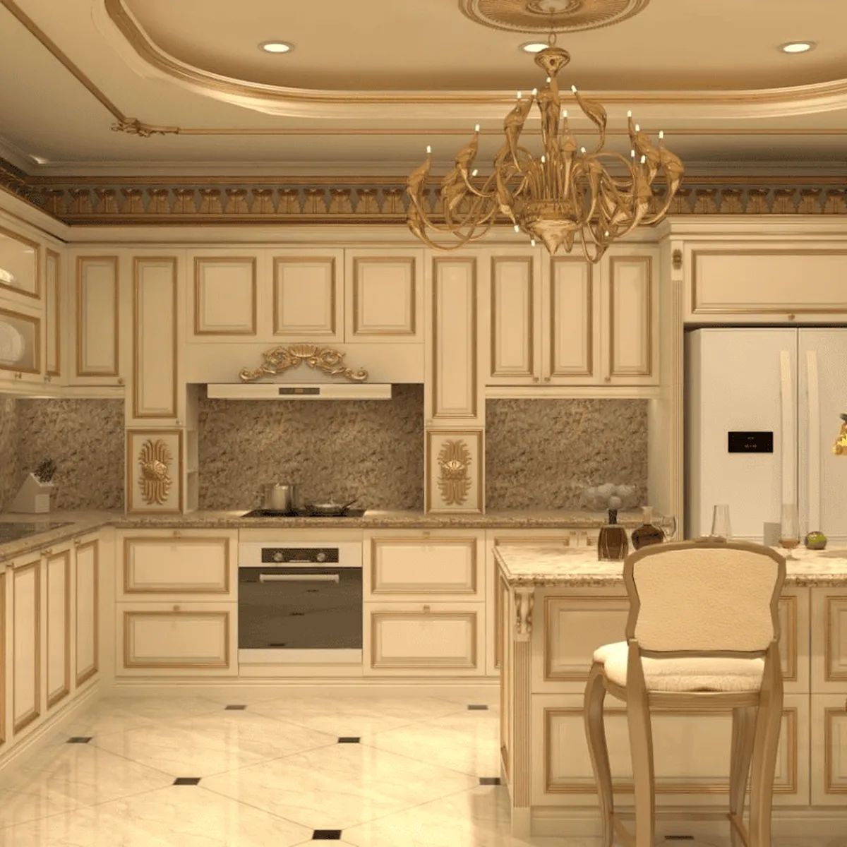 Tủ Bếp Cổ Điển Tủ Bếp Cổ Điển