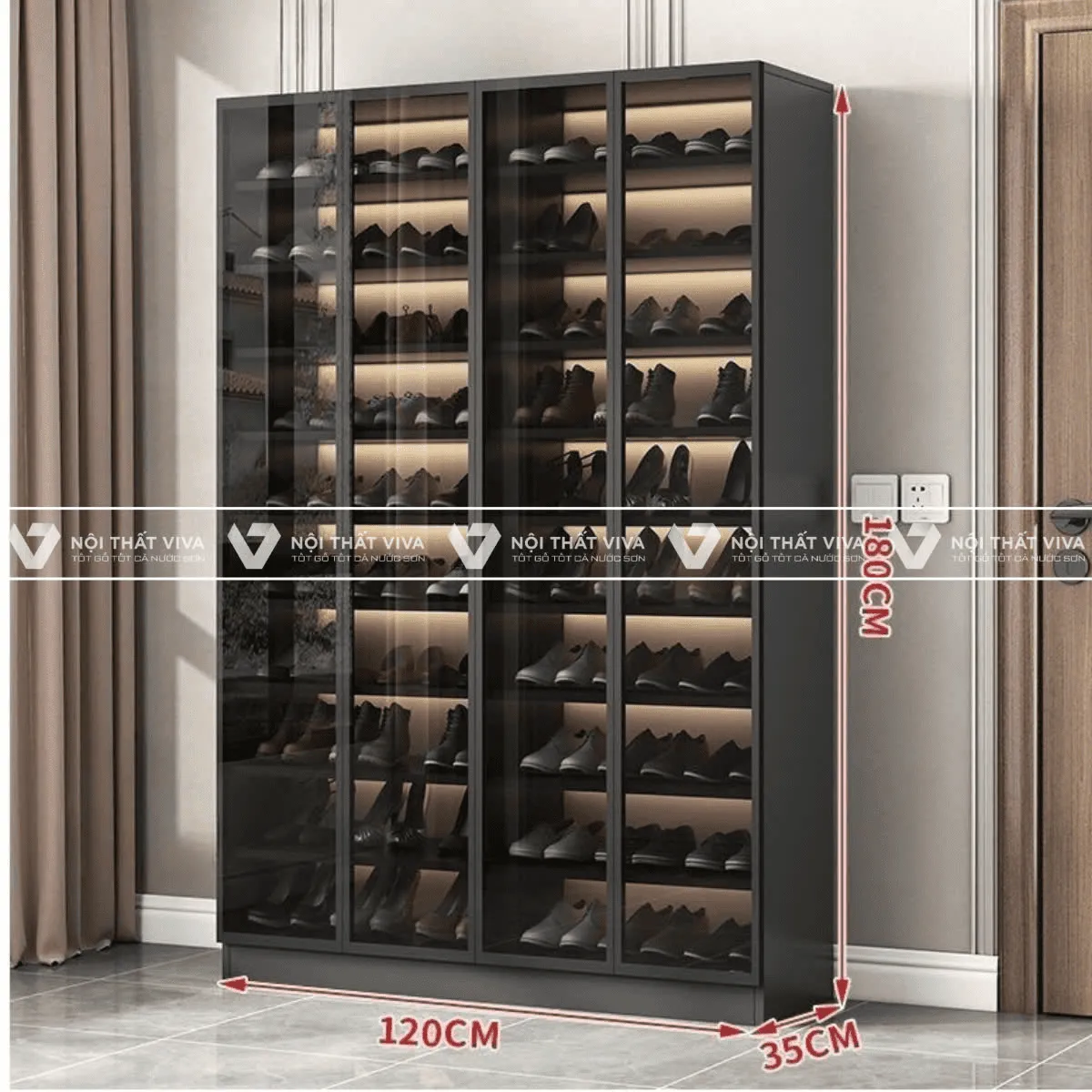 Tủ Giày Cánh Kính Tủ Giày Cánh Kính