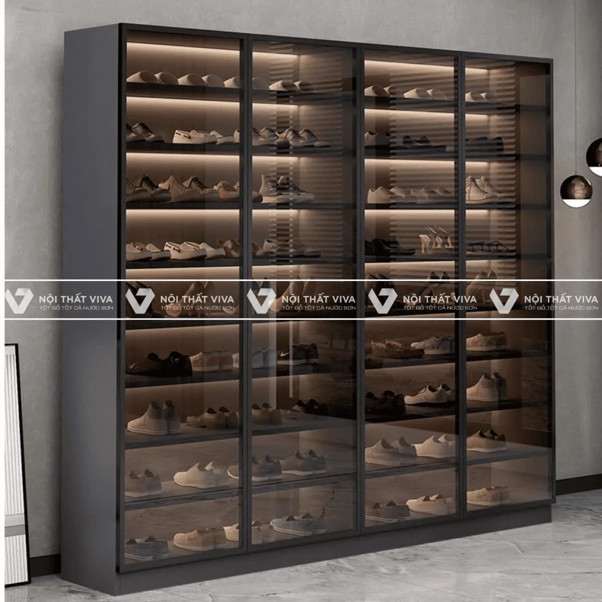 Tủ Giày Cánh Kính Tủ Giày Cánh Kính
