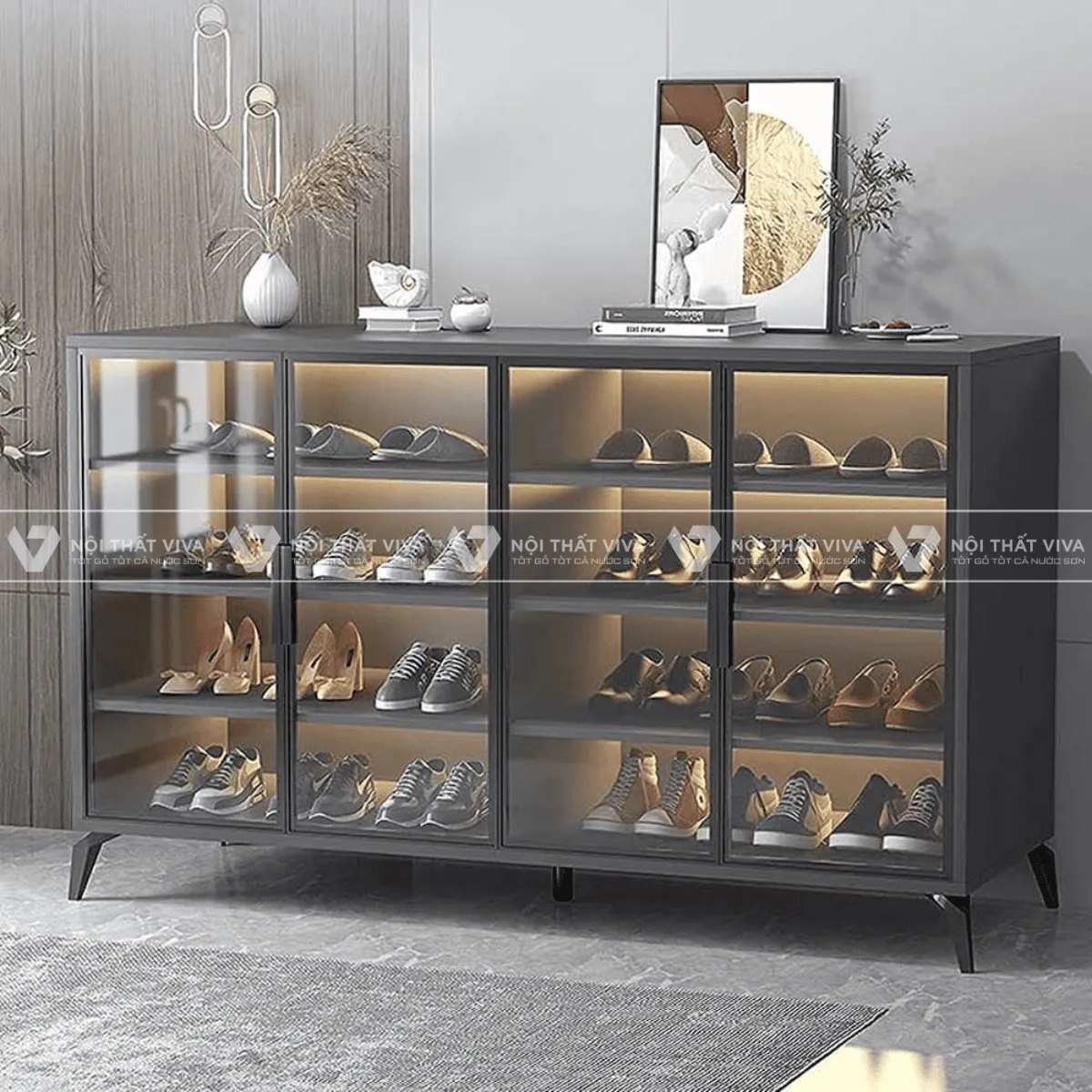 Tủ Giày Cánh Kính Tủ Giày Cánh Kính