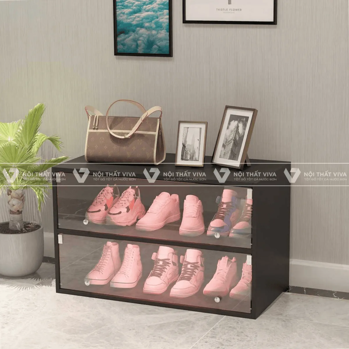 Tủ Giày Cánh Kính Tủ Giày Cánh Kính