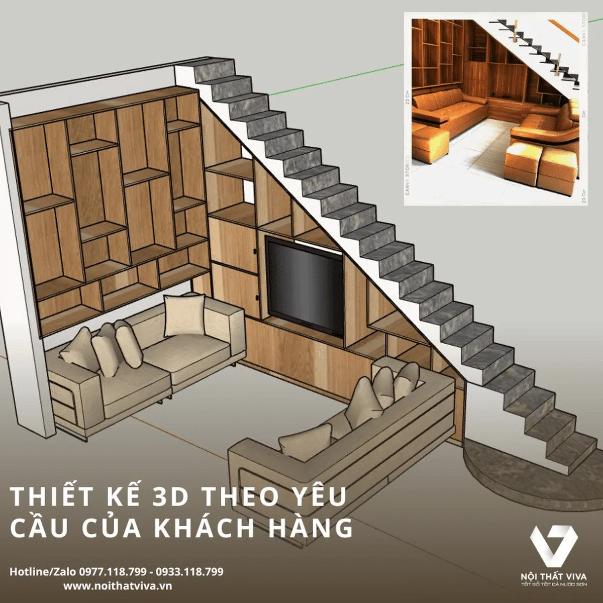 Tủ Tivi Gầm Cầu Thang Tủ Tivi Gầm Cầu Thang