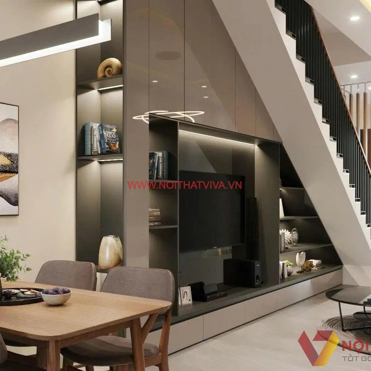 Tủ Tivi Gầm Cầu Thang Tủ Tivi Gầm Cầu Thang