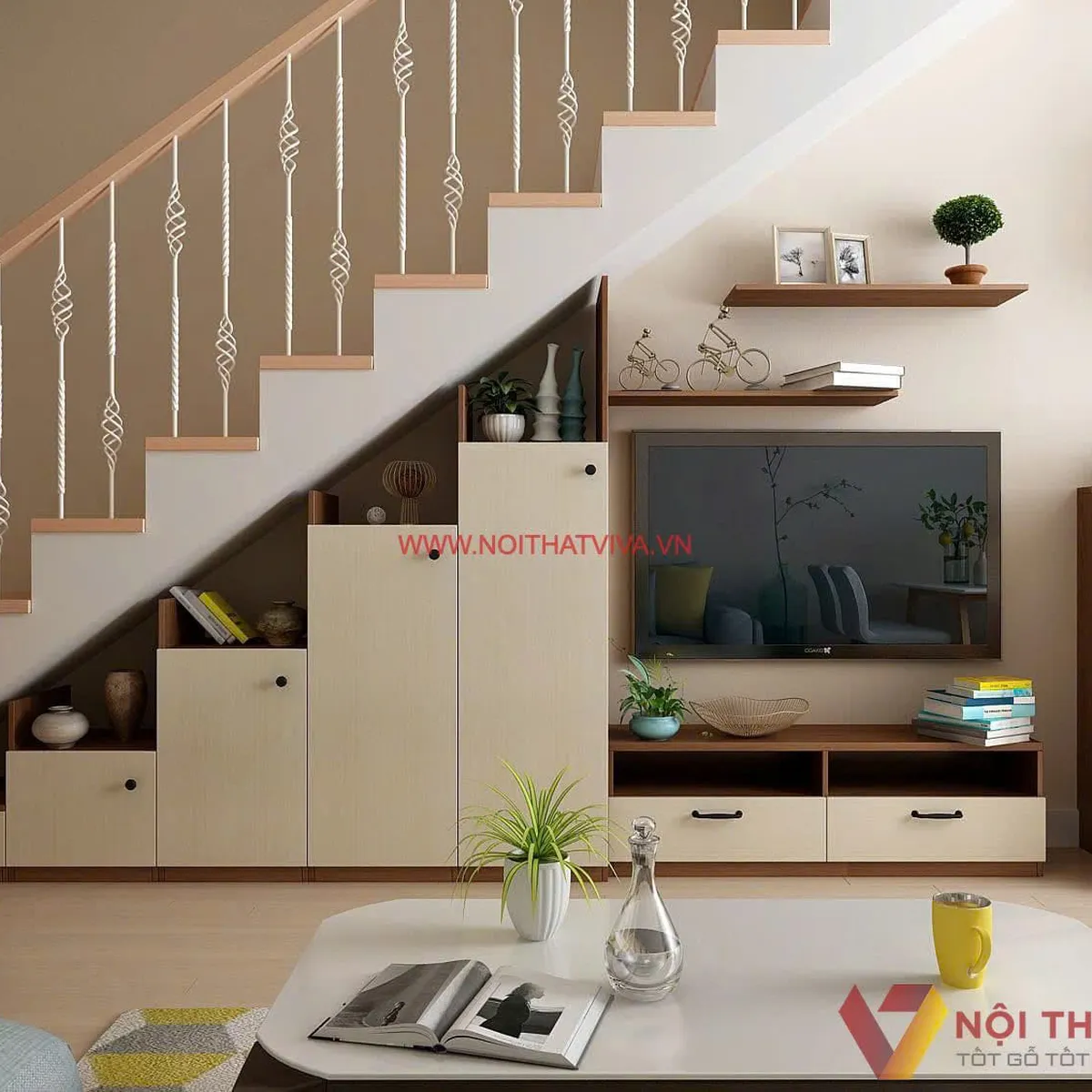 Tủ Tivi Gầm Cầu Thang Tủ Tivi Gầm Cầu Thang