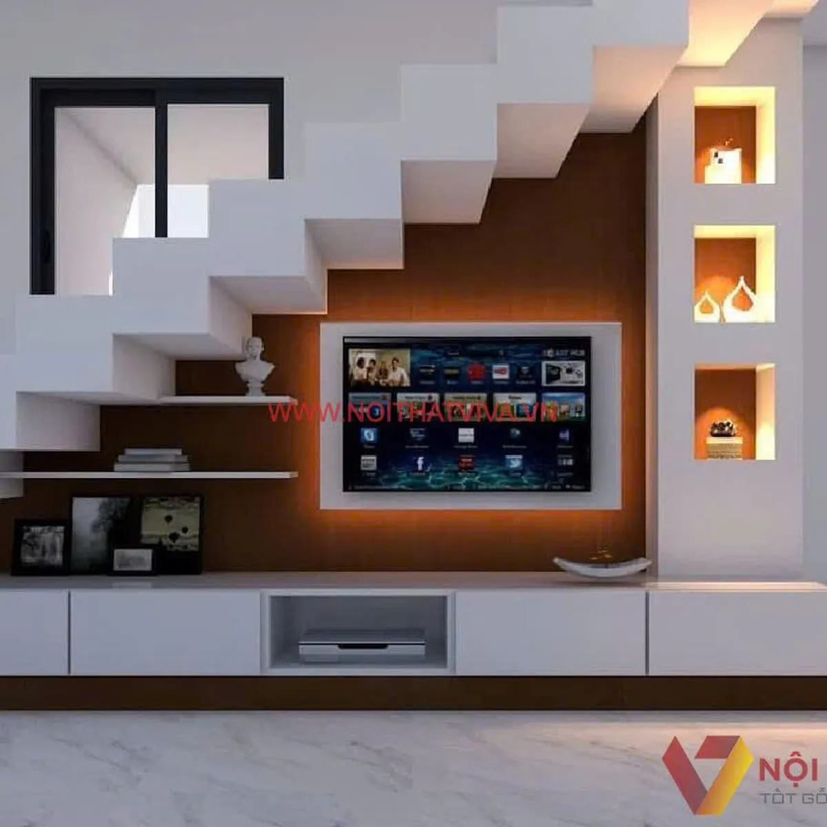 Tủ Tivi Gầm Cầu Thang Tủ Tivi Gầm Cầu Thang