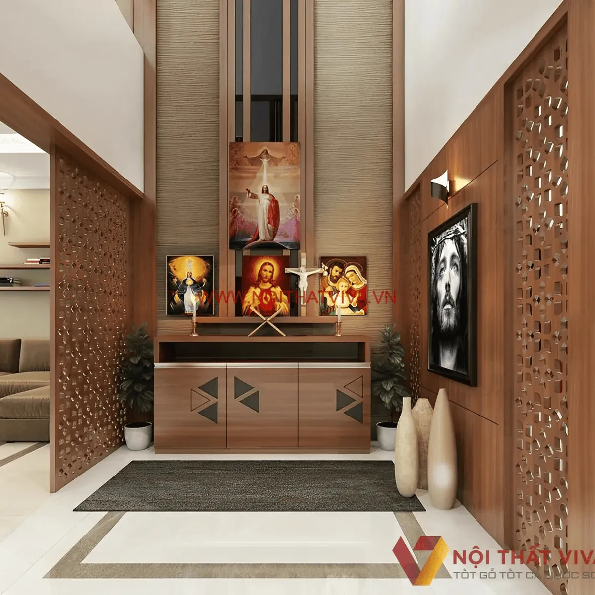 Vách Ngăn Phòng Thờ Vách Ngăn Phòng Thờ