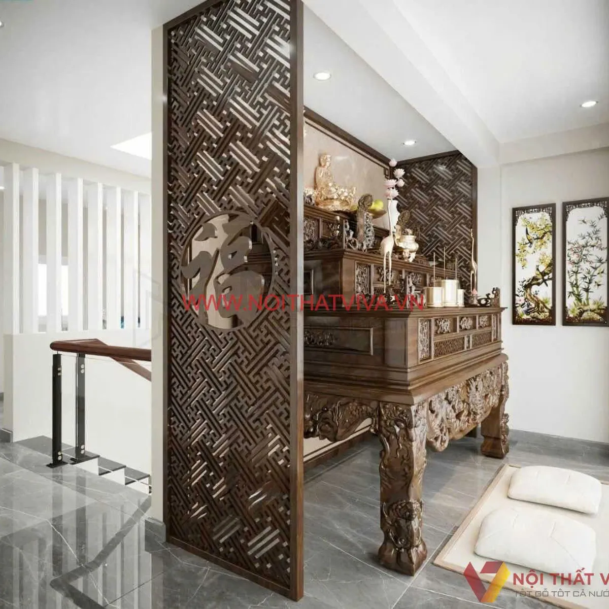 Vách Ngăn Phòng Thờ Vách Ngăn Phòng Thờ