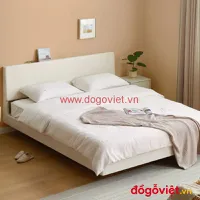 Giường Ngủ Gỗ Đẹp Hiện Đại Màu Trắng Tích Hợp Đèn Led Sang Trọng