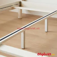 Giường Ngủ Gỗ Đẹp Hiện Đại Màu Trắng Tích Hợp Đèn Led Sang Trọng
